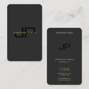 Tarjeta De Visita Elegante Profesional Moderno Monograma Primer Lujo