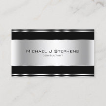 Elegante profesional moderno negro y plateado