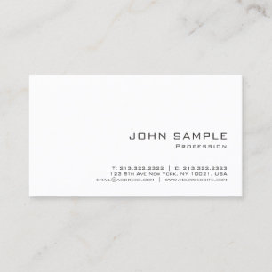 Tarjeta De Visita Elegante Profesional Moderno Plantilla Simple Blan