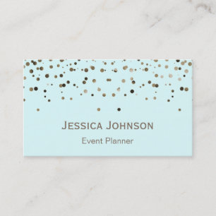 Tarjeta De Visita Elegante Profesional Moderno Purpurina Cyan Ligero