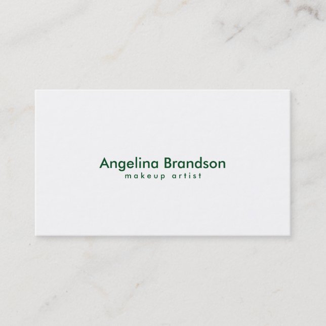 Tarjeta De Visita Elegante profesional Moderno Simple Blanco (Anverso)