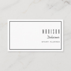 Tarjeta De Visita Elegante profesional Moderno Simple Script Luxury