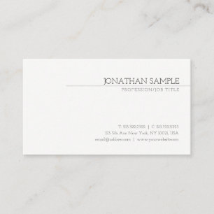 Tarjeta De Visita Elegante Profesional Moderno Simple Simple Plain T