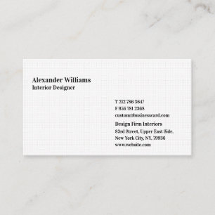 Tarjeta De Visita Elegante Profesional Moderno Tendencia Patrón Blan