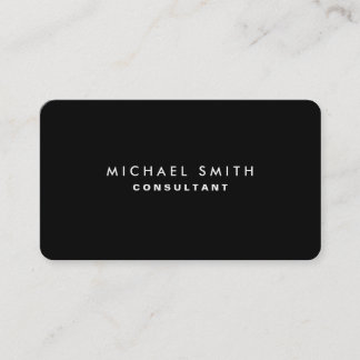 Tarjeta De Visita Elegante profesional negro estilo sencillo