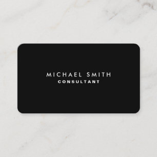Tarjeta De Visita Elegante profesional negro estilo sencillo