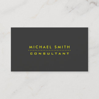 Tarjeta De Visita Elegante profesional negro simple llano