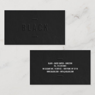 Tarjeta De Visita Elegante profesional, negro y blanco, sencillo