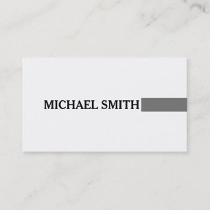 Tarjeta De Visita Elegante profesional Níquel Moderno Blanco