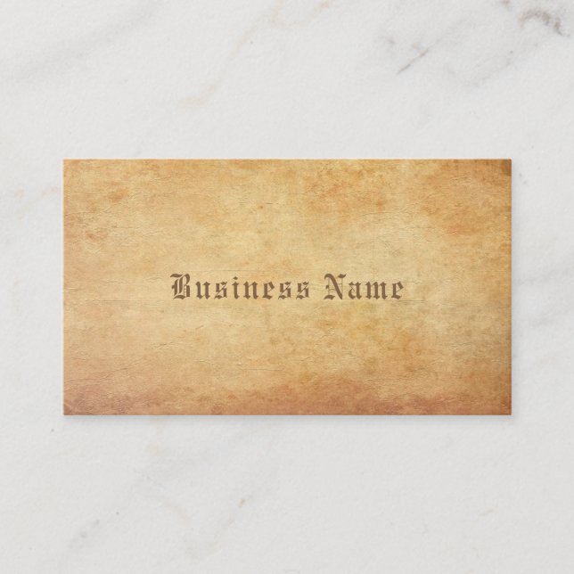 Tarjeta De Visita Elegante profesional Nostalgic Viejo Aspecto De Pa (Anverso)