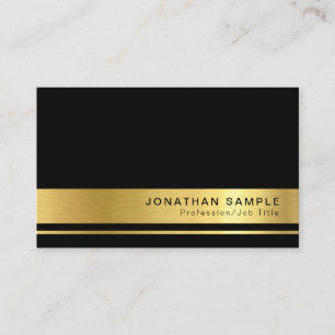 Tarjeta De Visita Elegante profesional personalizado oro negro