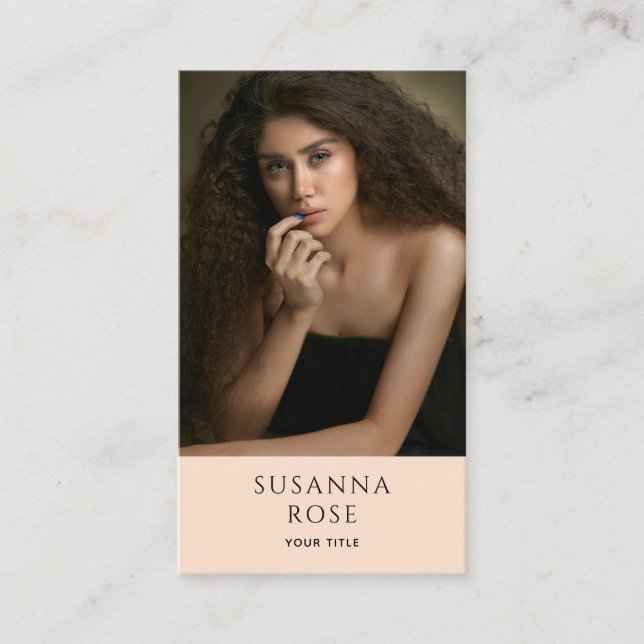 Tarjeta De Visita Elegante Profesional Photo Modern (Anverso)