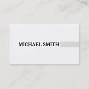 Tarjeta De Visita Elegante profesional Platino Moderno Blanco