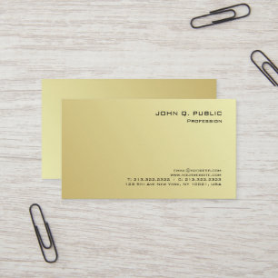 Tarjeta De Visita Elegante Profesional Profesional Dorado Lujo