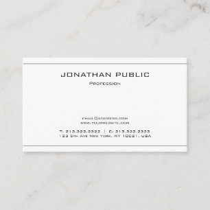 Tarjeta De Visita Elegante Profesional Profesional Limpio Moderno De
