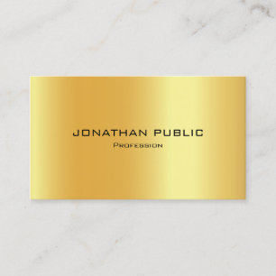 Tarjeta De Visita Elegante Profesional Profesional Semi-Gloss Faux G
