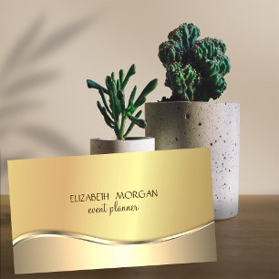 Tarjeta De Visita Elegante Profesional Profesional Simple Oro