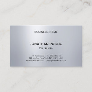 Tarjeta De Visita Elegante Profesional Silver Look Luces Modernas