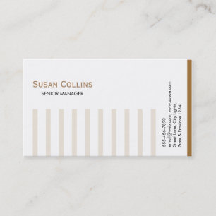 Tarjeta De Visita Elegante profesional simple a rayas