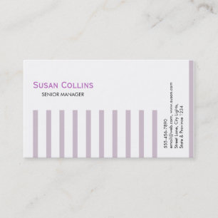 Tarjeta De Visita Elegante profesional simple a rayas