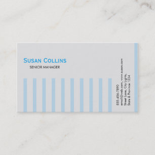 Tarjeta De Visita Elegante profesional simple a rayas