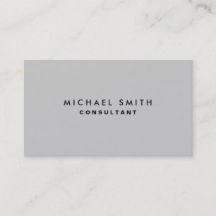 Tarjeta De Visita Elegante profesional simple gris moderno