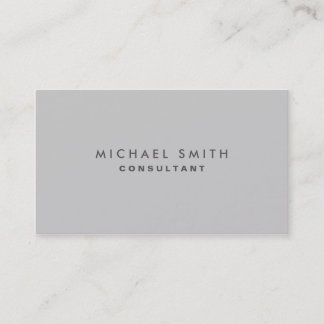 Tarjeta De Visita Elegante profesional simple gris moderno