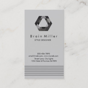 Tarjeta De Visita Elegante profesional simple hexágono moderno
