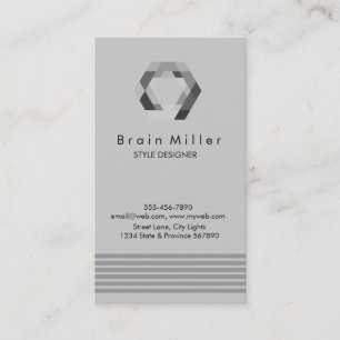Tarjeta De Visita Elegante profesional simple hexágono moderno