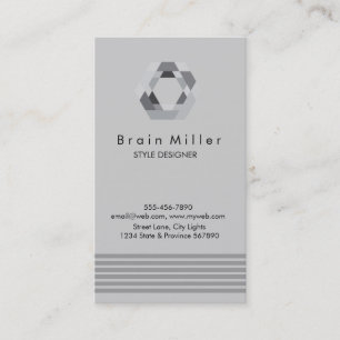 Tarjeta De Visita Elegante profesional simple hexágono moderno