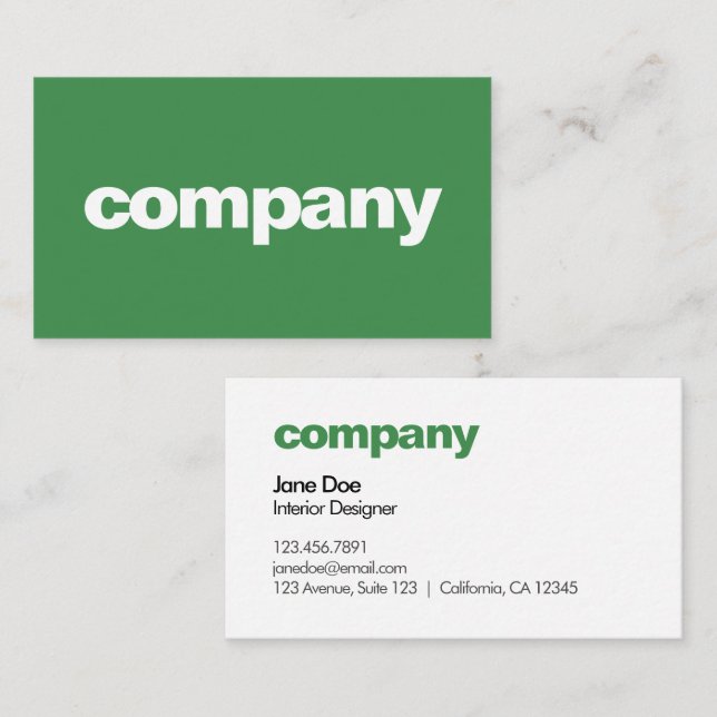 Tarjeta De Visita Elegante Profesional Simple Minimalista (Anverso / Reverso)