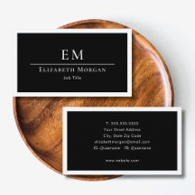 Elegante Profesional Simple Monograma Minimalista