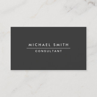 Tarjeta De Visita Elegante profesional simple negro moderno simple