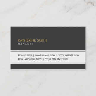 Tarjeta De Visita Elegante profesional simple negro y blanco