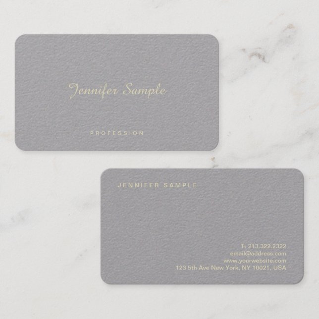 Tarjeta De Visita Elegante profesional simple y creativo lujo (Anverso / Reverso)