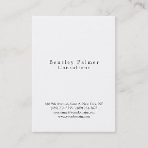 Tarjeta De Visita Elegante profesional simple y negro