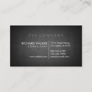 Tarjeta De Visita Elegante profesional sutil Chalkboard moderno
