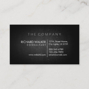 Tarjeta De Visita Elegante profesional sutil Chalkboard moderno