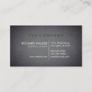 Tarjeta De Visita Elegante profesional sutil Chalkboard moderno