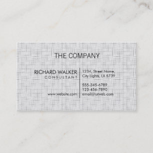 Tarjeta De Visita Elegante profesional sutil llanura blanca moderna