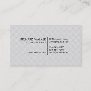 Tarjeta De Visita Elegante profesional sutil llanura blanca moderna