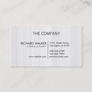 Tarjeta De Visita Elegante profesional sutil llanura blanca moderna