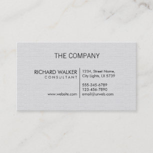 Tarjeta De Visita Elegante profesional sutil llanura blanca moderna
