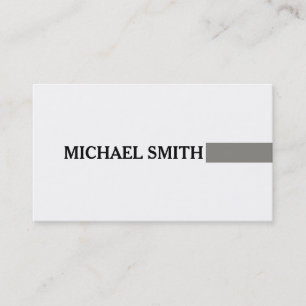 Tarjeta De Visita Elegante profesional Titanio Moderno Blanco