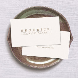 Tarjeta De Visita Elegante profesional tradicional de marfil