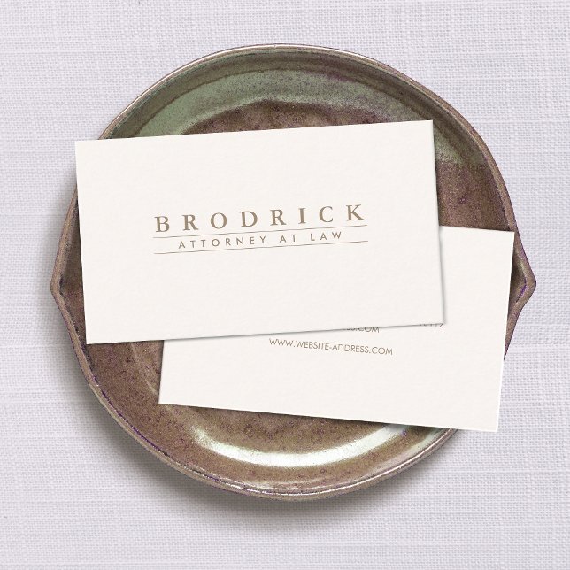 Tarjeta De Visita Elegante profesional tradicional de marfil (Subido por el creador)