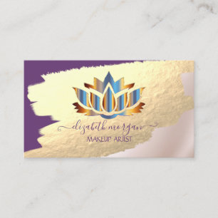 Tarjeta De Visita Elegante Profesional, Trazo de Pincel de Hoja de O