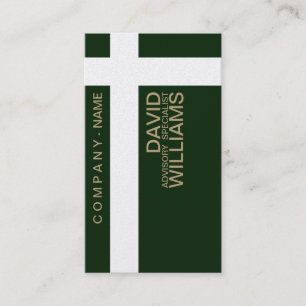 Tarjeta De Visita ELEGANTE PROFESIONAL VERDE OSCURO perla