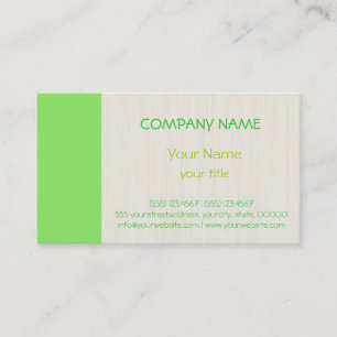 Tarjeta De Visita Elegante profesional verde primavera moderna