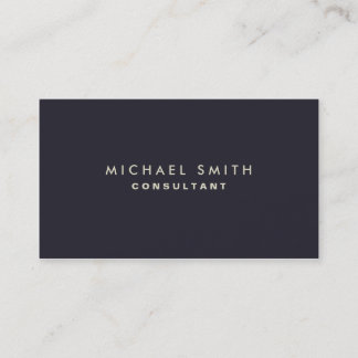 Tarjeta De Visita Elegante profesional y moderno llano azul simple